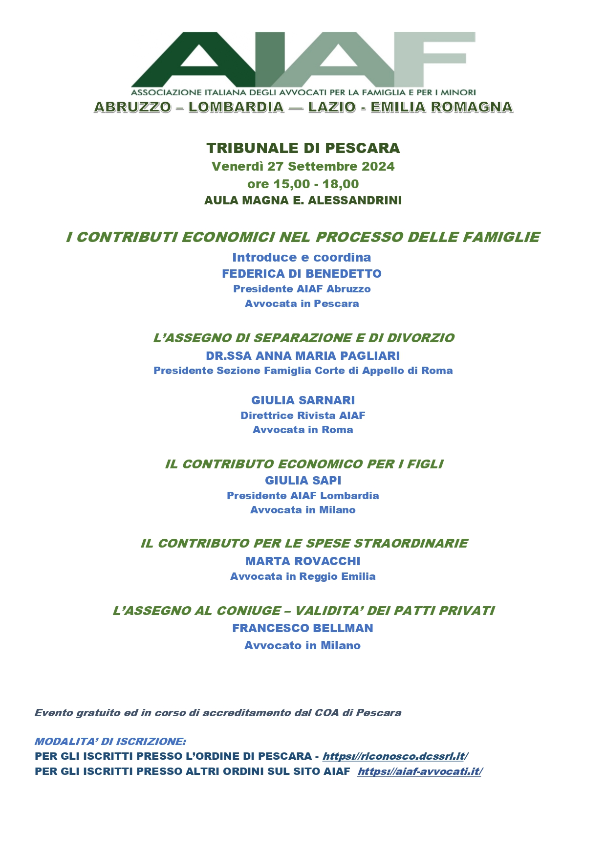 I CONTRIBUTI ECONOMICI NEL PROCESSO DELLE FAMIGLIE